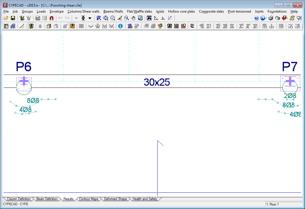 CYPECAD. Punching shear verification