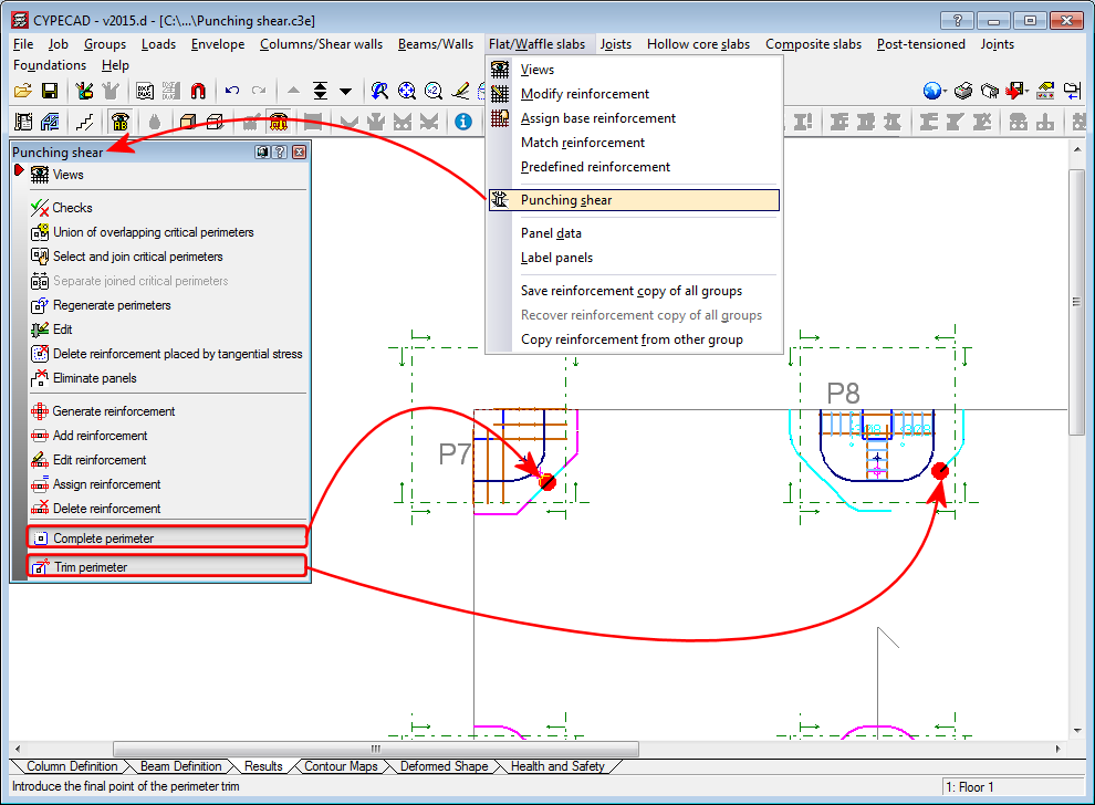 CYPECAD. Punching shear verification